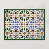 Schöne Farben marokkanisch Zellij Tile Postkarte (Vorderseite)