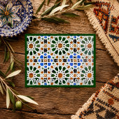 Schöne Farben marokkanisch Zellij Tile Postkarte