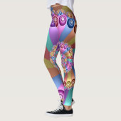 Schöne Farben Modernes Abstraktes Fraktal Kunst, D Leggings (Links)