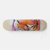 Schöne Farben Tiger Wasserfarbe Malerei Skateboard (Horizontal)