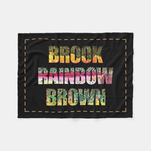 Schöne Farben von 3 Forellen Fleecedecke (Vorderseite (Horizontal))