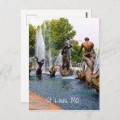 Schöne Farben Wasserskulptur Brunnen Foto Postkarte (Vorne/Hinten)