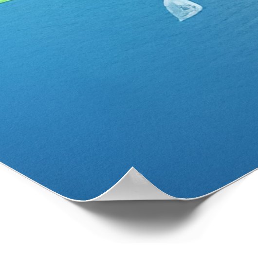 Schöne Farbenblende und Blume Poster (Ecke)