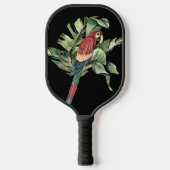 SCHÖNE, FARBENFARBENE PARROT KUNSTTROPISCHE BLÄTTE PICKLEBALL SCHLÄGER (Vorderseite)