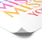 Schöne farbenfroh wiederholt ich Miss Sie Poster (Ecke)