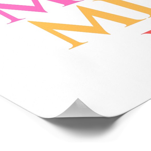 Schöne farbenfroh wiederholt ich Miss Sie Poster (Ecke)