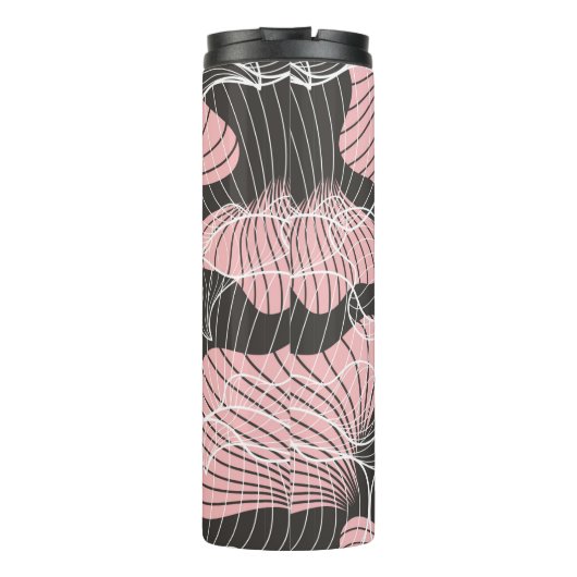 Schöne farbenfrohe abstrakte nahtlose Muster. Rück Thermosbecher (Rückseite)