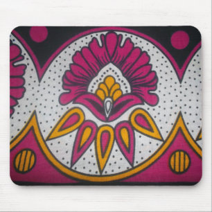 Schöne farbenfrohe afrikanische Stoff Motiv Kunst  Mousepad