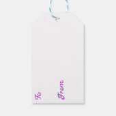 Schöne farbenfrohe Anime Girl Geschenkanhänger (Rückseite)