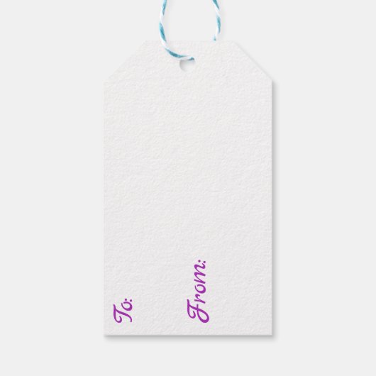 Schöne farbenfrohe Anime Girl Geschenkanhänger (Rückseite)