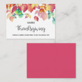 Schöne farbenfrohe Blätter Herbst Erntedank Mitteilungskarte (Vorne/Hinten)