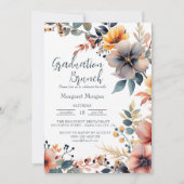 Schöne farbenfrohe Blume Brautparty Einladung (Vorderseite)