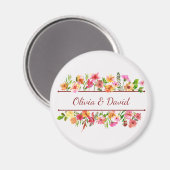 Schöne, farbenfrohe Blume Magnet (Vorderseite/Rückseite)