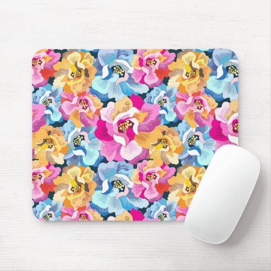 Schöne farbenfrohe Blume Mousepad (Mit Mouse)