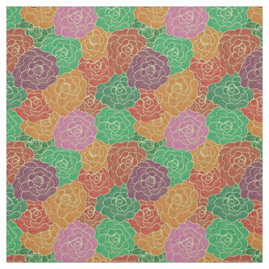 Schöne farbenfrohe Blume Nahtloses Muster Stoff (Muster)