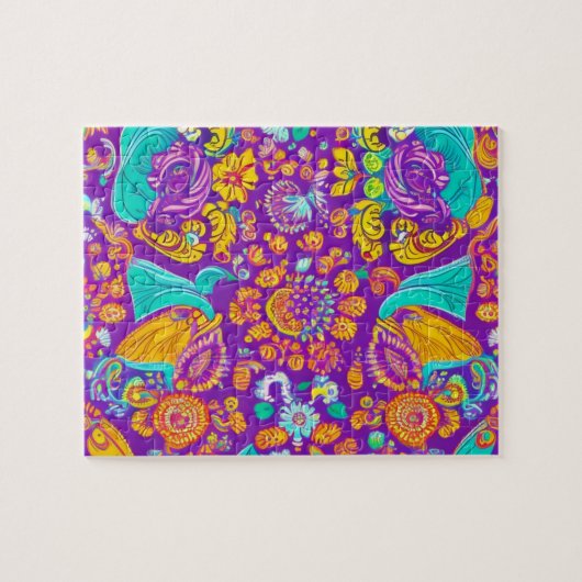 Schöne farbenfrohe Blume Puzzle (Horizontal)
