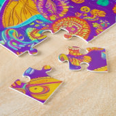 Schöne farbenfrohe Blume Puzzle (Seite)