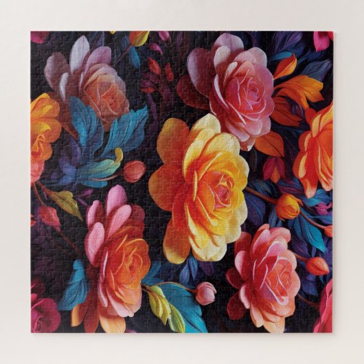 Schöne farbenfrohe Blume Puzzle (Horizontal)