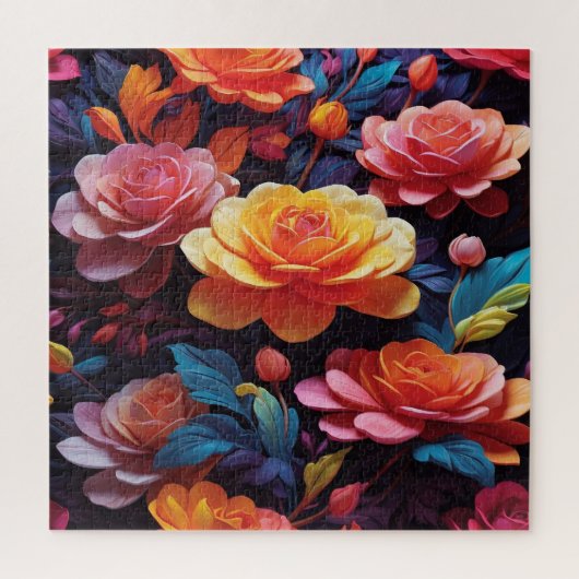 Schöne farbenfrohe Blume Puzzle (Vertikal)