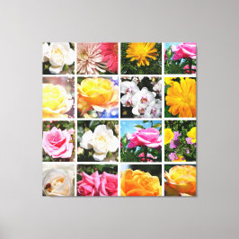 Schöne, farbenfrohe Blume, rosa, gelbe Rose Leinwanddruck
