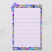 Schöne farbenfrohe Blumengestation Briefpapier (Vorne/Hinten)