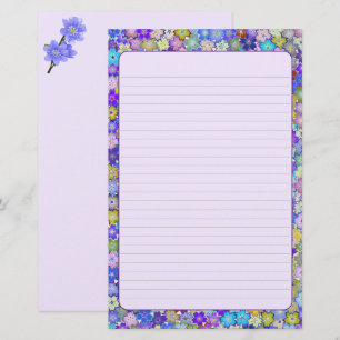 Schöne farbenfrohe Blumengestation Briefpapier