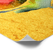 Schöne farbenfrohe, blumenlose Blume Poster (Ecke)