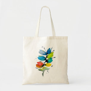 Schöne farbenfrohe, blumenlose Blume Tragetasche
