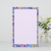 Schöne farbenfrohe Blumenstationäre Briefpapier (Stehend Vorderseite)