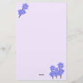 Schöne farbenfrohe Blumenstationäre Briefpapier (Rückseite)