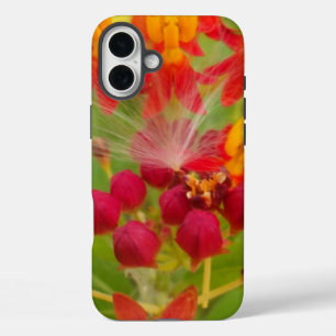 Schöne, farbenfrohe Blüte mit Milkweed Art Printin iPhone 16 Plus Hülle