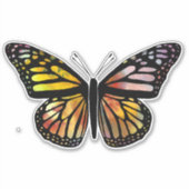 Schöne, farbenfrohe Butterfly Aufkleber (Vorderseite)