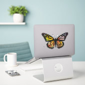 Schöne, farbenfrohe Butterfly Aufkleber (Laptop auf Schreibtisch)