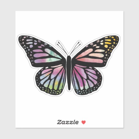 Schöne, farbenfrohe Butterfly Aufkleber (Blatt)