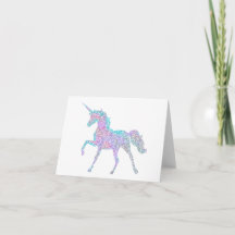 Schöne farbenfrohe Einhorn BLANK