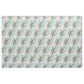 Schöne, farbenfrohe Federn mit blauen Kristallen Stoff (Fat Quarter (45,7 x 55,9 cm))