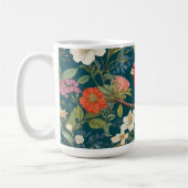 Schöne farbenfrohe Finch Bird Botanisch Kaffeetasse (Links)