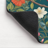 Schöne farbenfrohe Finch Bird Botanisch Mousepad (Ecke)