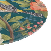 Schöne farbenfrohe Finch Bird Botanisch Schneidebrett (Ecke)
