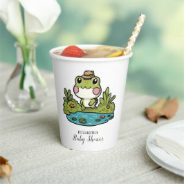 Schöne, farbenfrohe Frog Baby Dusche Pappbecher