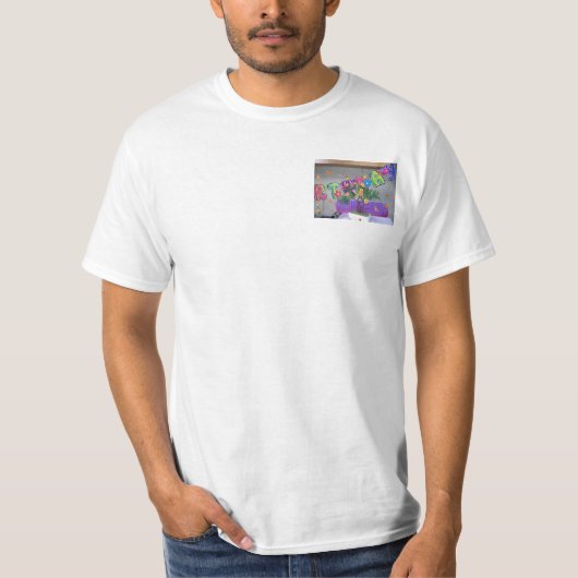 Schöne farbenfrohe Geburt T-Shirt (Vorderseite)