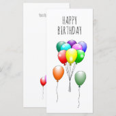 Schöne farbenfrohe Geburtstagsballons (Vorne/Hinten)