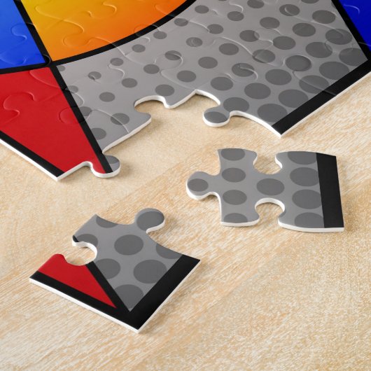 Schöne farbenfrohe geometrische Formen Jigsaw Puzz Puzzle (Seite)