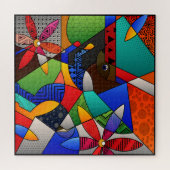 Schöne farbenfrohe geometrische Formen Jigsaw Puzz Puzzle (Horizontal)