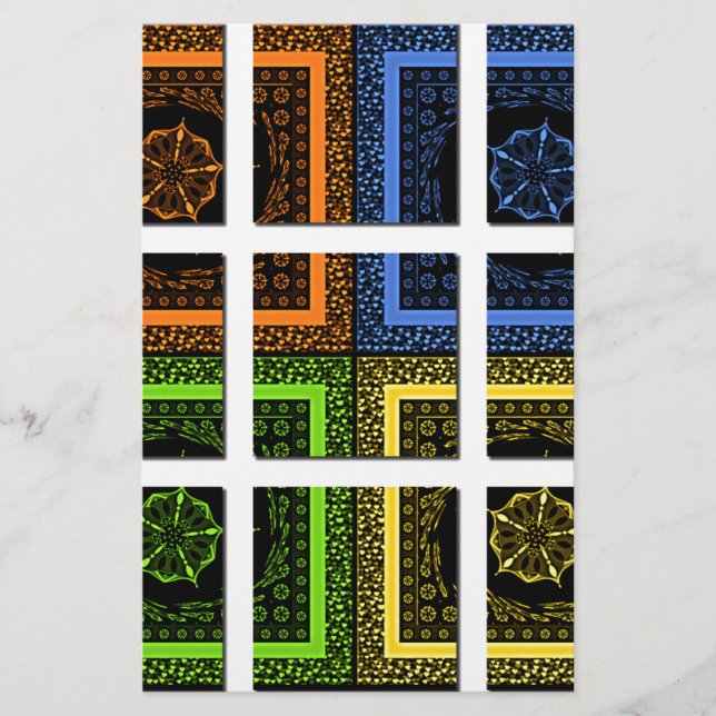 Schöne, farbenfrohe, geometrische Streifen (Vorderseite)