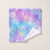 Schöne farbenfrohe glitzernde Hintergrund Badhandtuch Set (Waschlappen)