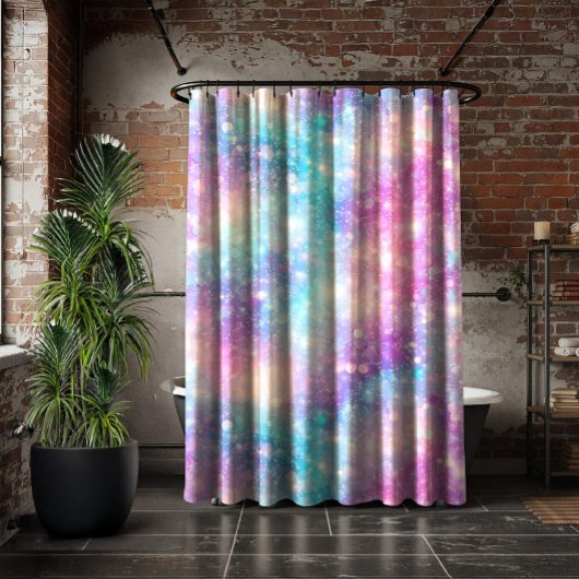 Schöne farbenfrohe glitzernde Hintergrund Duschvorhang