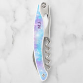Schöne farbenfrohe glitzernde Hintergrund Kellnermesser (Rückseite)