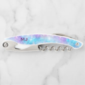 Schöne farbenfrohe glitzernde Hintergrund Kellnermesser (Vorderseite)