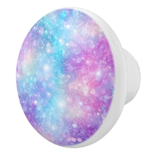 Schöne farbenfrohe glitzernde Hintergrund Keramikknauf (Rechts)